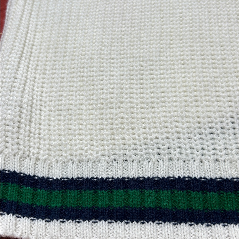 Almost Famous Women’s Cream Cable Knit Varsity Cricket Cardigan Large NWOT - Picture 6 of 12